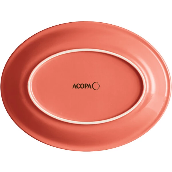 Sample - Acopa Capri 11 1/2" X 8 3/4" Coral Reef Oval Stoneware Coupe Platter 3 Sample - Acopa Capri 11 1/2" X 8 3/4" Coral Reef Oval Stoneware Coupe Platter - Image 3
