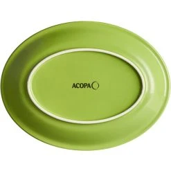 Acopa Capri 11 1/2" X 8 3/4" Bamboo Green Oval Stoneware Coupe Platter - 12/Case 8 Acopa Capri 11 1/2" X 8 3/4" Bamboo Green Oval Stoneware Coupe Platter - 12/Case -Acopa Sales 2103304