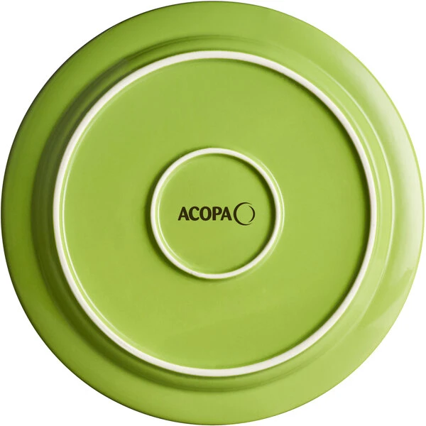 Acopa Capri 10" Bamboo Green Stoneware Plate - 12/Case 3 Acopa Capri 10" Bamboo Green Stoneware Plate - 12/Case - Image 3