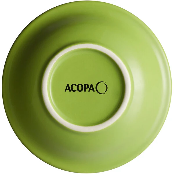 Acopa Capri 4.5 Oz. Bamboo Green Stoneware Fruit Bowl / Monkey Dish - 12/Pack 3 Acopa Capri 4.5 Oz. Bamboo Green Stoneware Fruit Bowl / Monkey Dish - 12/Pack - Image 3