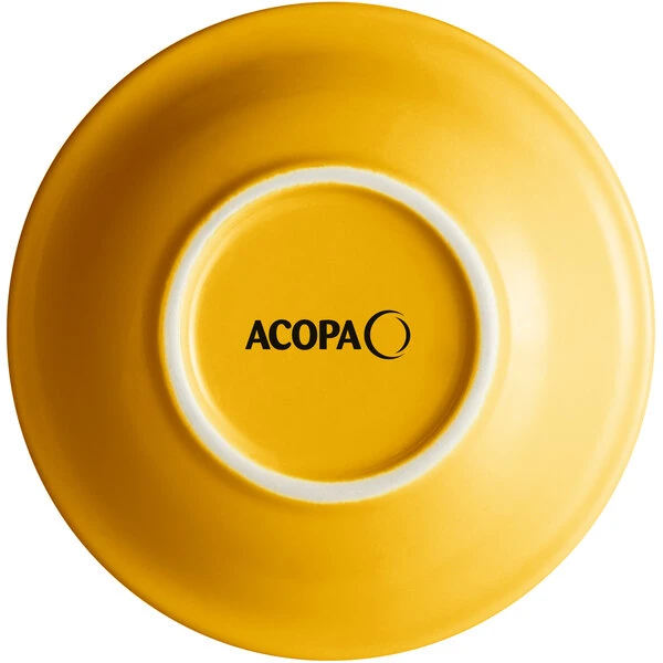 Acopa Capri 4.5 Oz. Mango Orange Stoneware Fruit Bowl / Monkey Dish - 12/Pack 3 Acopa Capri 4.5 Oz. Mango Orange Stoneware Fruit Bowl / Monkey Dish - 12/Pack - Image 3