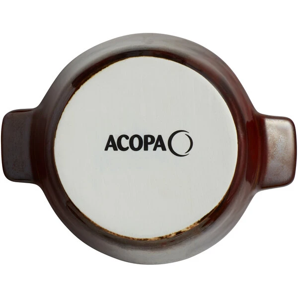 Sample - Acopa Keystone 6 Oz. Chestnut Stoneware Mini Casserole Dish With Handles 3 Sample - Acopa Keystone 6 Oz. Chestnut Stoneware Mini Casserole Dish With Handles - Image 3
