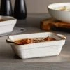 Sample - Acopa Keystone 15 Oz. Vanilla Bean Stoneware Rectangular Baker / Casserole Dish