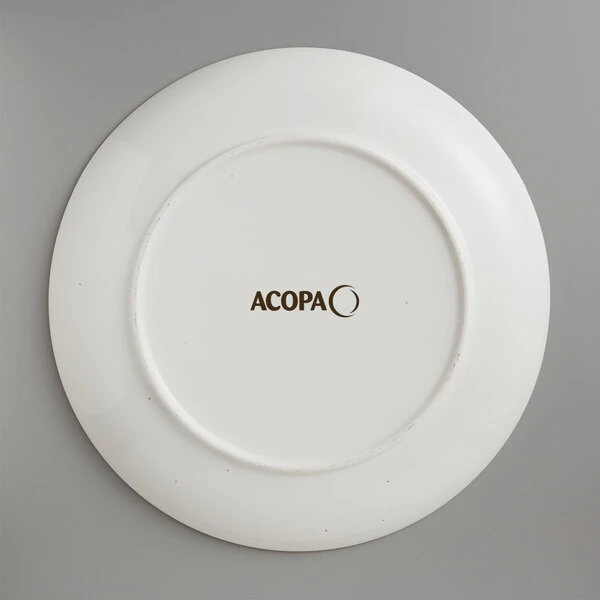Sample - Acopa Keystone 12 1/2" Vanilla Bean Stoneware Coupe Plate 3 Sample - Acopa Keystone 12 1/2" Vanilla Bean Stoneware Coupe Plate - Image 3