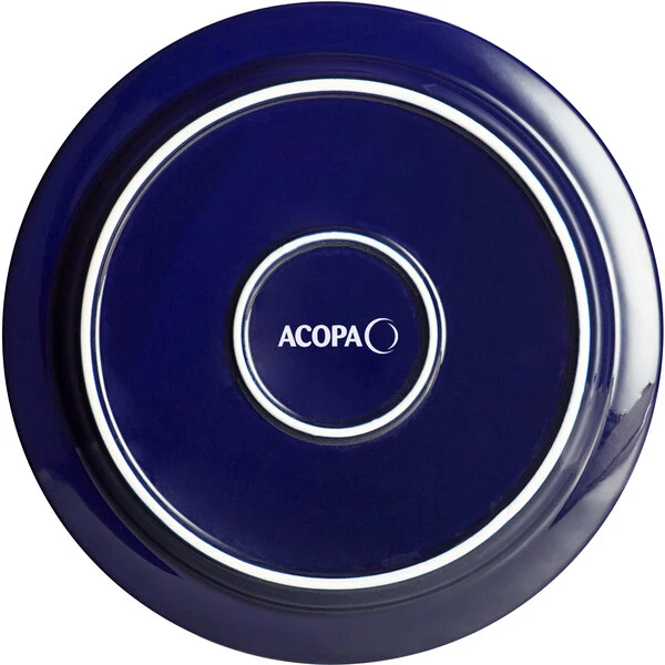 Acopa Capri 10" Deep Sea Cobalt Stoneware Plate - 12/Case 3 Acopa Capri 10" Deep Sea Cobalt Stoneware Plate - 12/Case - Image 3