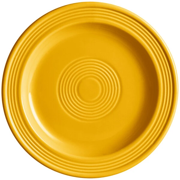 Acopa Capri 7" Mango Orange Stoneware Plate - 12/Pack 2 Acopa Capri 7" Mango Orange Stoneware Plate - 12/Pack - Image 2