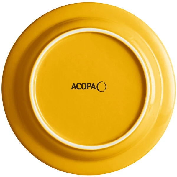 Acopa Capri 7" Mango Orange Stoneware Plate - 12/Pack 3 Acopa Capri 7" Mango Orange Stoneware Plate - 12/Pack - Image 3