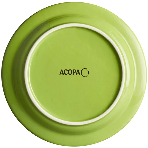 Acopa Capri 7" Bamboo Green Stoneware Plate - 12/Pack 3 Acopa Capri 7" Bamboo Green Stoneware Plate - 12/Pack - Image 3