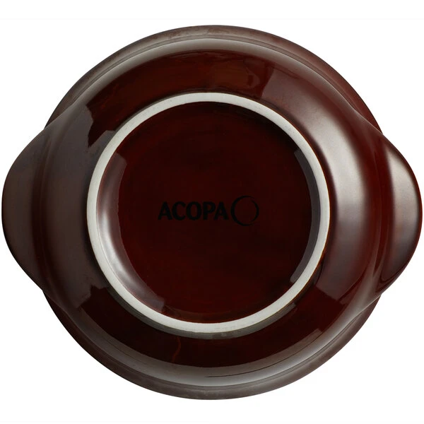 Acopa Keystone 13 Oz. Chestnut Stoneware Onion Soup Crock - 6/Case 5 Acopa Keystone 13 Oz. Chestnut Stoneware Onion Soup Crock - 6/Case - Image 5