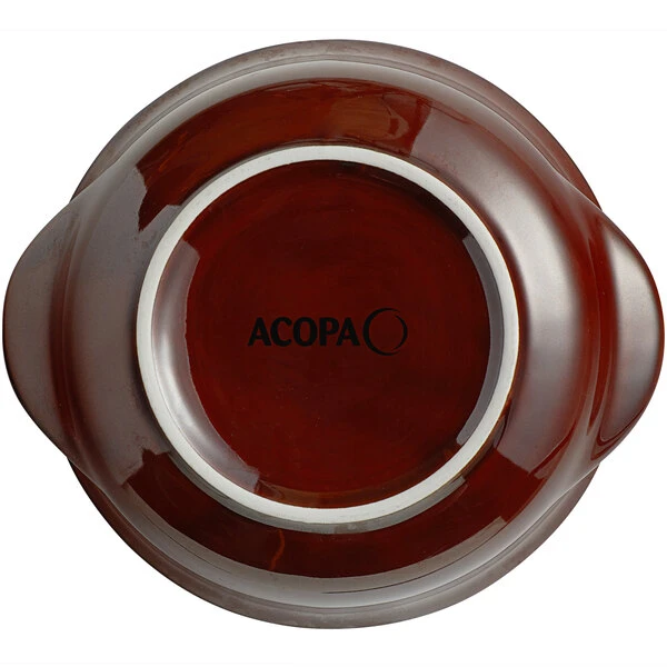 Acopa Keystone 13 Oz. Chestnut Stoneware Onion Soup Crock - 24/Case 3 Acopa Keystone 13 Oz. Chestnut Stoneware Onion Soup Crock - 24/Case - Image 3