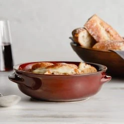 Acopa Keystone 13 Oz. Chestnut Stoneware Onion Soup Crock - 24/Case