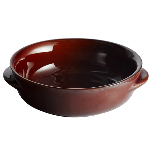 Acopa Keystone 13 Oz. Chestnut Stoneware Onion Soup Crock - 6/Case 6 Acopa Keystone 13 Oz. Chestnut Stoneware Onion Soup Crock - 6/Case - Image 6