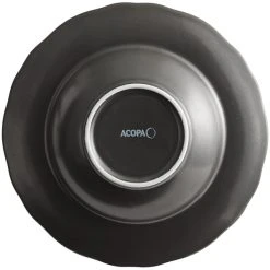 Acopa Condesa 11 Oz. Matte Finish Armor Gray Scalloped Wide Rim Porcelain Bowl - 12/Case -Acopa Sales 2112666