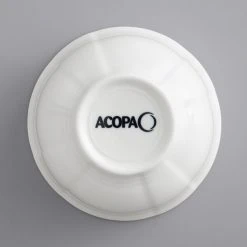 Acopa Condesa 8 Oz. Pearl White Scalloped Porcelain Bouillon Cup - 36/Case -Acopa Sales 2112830