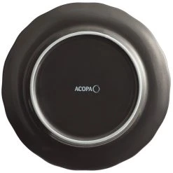 Acopa Condesa 8" Matte Finish Armor Gray Scalloped Wide Rim Porcelain Plate - 24/Case 7 Acopa Condesa 8" Matte Finish Armor Gray Scalloped Wide Rim Porcelain Plate - 24/Case -Acopa Sales 2113201