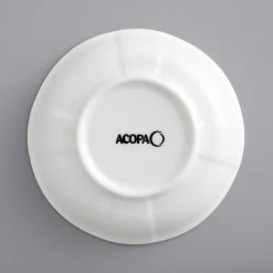 Acopa Condesa 5.5 Oz. Pearl White Scalloped Porcelain Fruit Dish - 36/Case -Acopa Sales 2113240