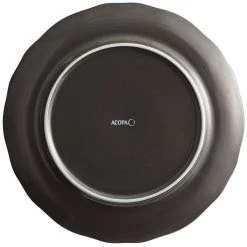 Acopa Condesa 12" Matte Finish Armor Gray Scalloped Wide Rim Porcelain Plate - 12/Case 7 Acopa Condesa 12" Matte Finish Armor Gray Scalloped Wide Rim Porcelain Plate - 12/Case -Acopa Sales 2113731