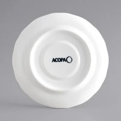 Acopa Condesa 6" Pearl White Scalloped Porcelain Saucer - 36/Case -Acopa Sales 2114830