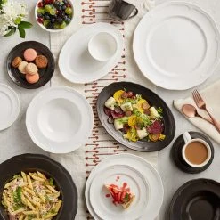 Acopa Condesa 6 1/2" Pearl White Scalloped Wide Rim Porcelain Plate - 36/Case 9 Acopa Condesa 6 1/2" Pearl White Scalloped Wide Rim Porcelain Plate - 36/Case -Acopa Sales 2115567