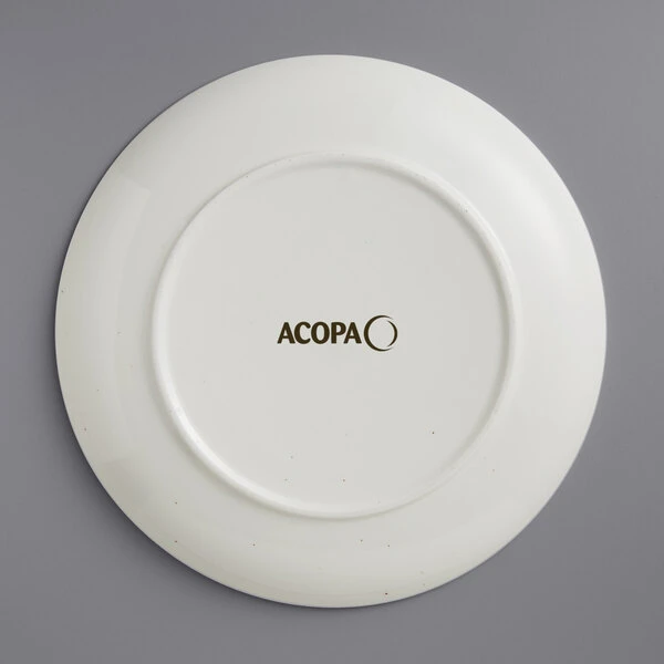 Sample - Acopa Keystone 10 1/2" Vanilla Bean Stoneware Coupe Plate 3 Sample - Acopa Keystone 10 1/2" Vanilla Bean Stoneware Coupe Plate - Image 3