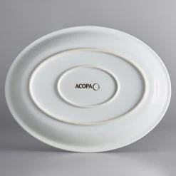 Sample - Acopa Capri 13 3/4" X 10 1/2" Coconut White Oval Stoneware Coupe Platter 7 Sample - Acopa Capri 13 3/4" X 10 1/2" Coconut White Oval Stoneware Coupe Platter -Acopa Sales 2135945