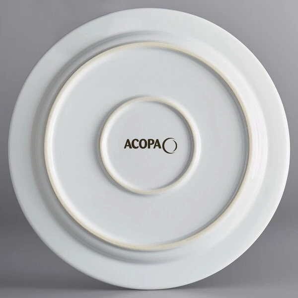 Sample - Acopa Capri 9" Coconut White Stoneware Plate 3 Sample - Acopa Capri 9" Coconut White Stoneware Plate - Image 3