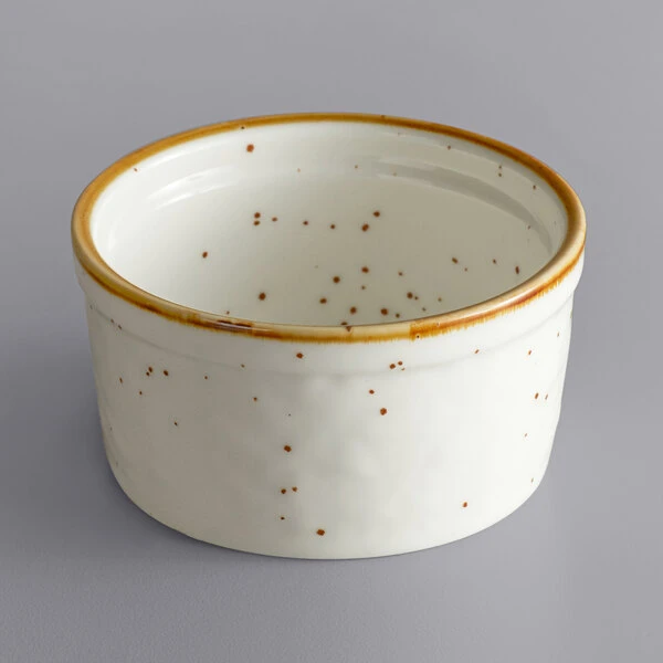 Acopa Keystone 7 Oz. Vanilla Bean Stoneware Ramekin - 48/Case 2 Acopa Keystone 7 Oz. Vanilla Bean Stoneware Ramekin - 48/Case - Image 2