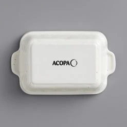 Acopa Keystone 15 Oz. Vanilla Bean Stoneware Rectangular Baker / Casserole Dish - 16/Case -Acopa Sales 2140582