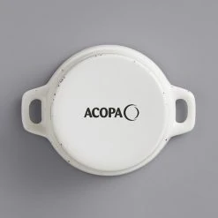 Acopa Keystone 8 Oz. Vanilla Bean Stoneware Mini Casserole Dish With Lid - 24/Case -Acopa Sales 2140628