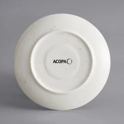 Sample - Acopa Keystone 6 1/2" Vanilla Bean Stoneware Saucer -Acopa Sales 2140989