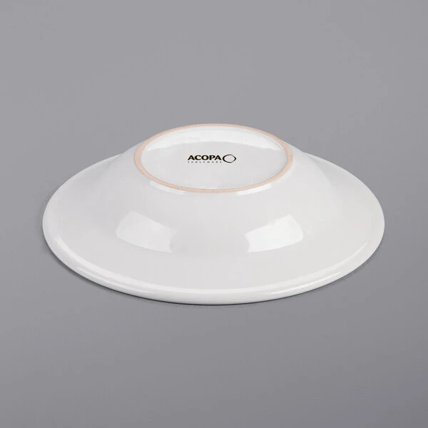 Acopa 16 Oz. Bright White Wide Rim Rolled Edge Rim Stoneware Soup And Pasta Bowl - 12/Case 3 Acopa 16 Oz. Bright White Wide Rim Rolled Edge Rim Stoneware Soup And Pasta Bowl - 12/Case - Image 3