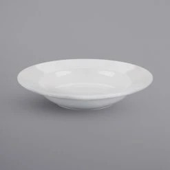 Alternative view of Sample - Acopa 16 Oz. Bright White Wide Rim Rolled Edge Rim Stoneware Soup And Pasta Bowl