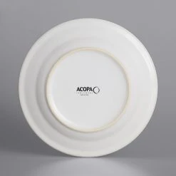 Acopa 9" Bright White Wide Rim Rolled Edge Stoneware Plate - 24/Case 5 Acopa 9" Bright White Wide Rim Rolled Edge Stoneware Plate - 24/Case -Acopa Sales 2142177