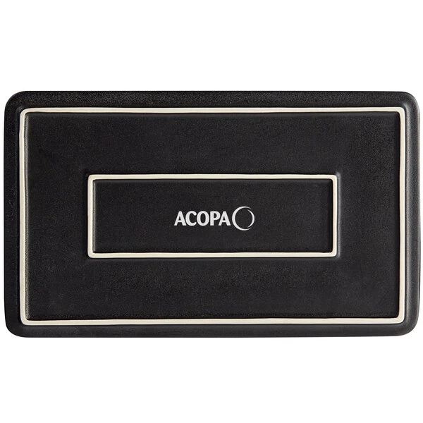 Acopa Heika 13 3/4" X 8" Black Matte Textured Rectangular Flat Stoneware Plate - 12/Case 3 Acopa Heika 13 3/4" X 8" Black Matte Textured Rectangular Flat Stoneware Plate - 12/Case - Image 3