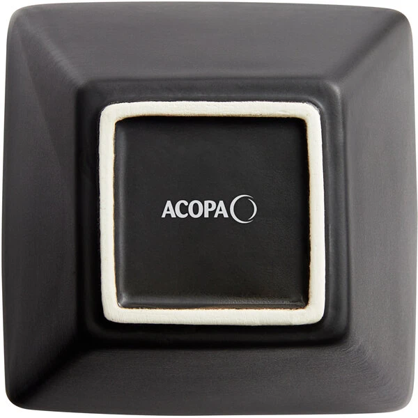 Acopa 18 Oz. Matte Black Square Stoneware Bowl - 24/Case 3 Acopa 18 Oz. Matte Black Square Stoneware Bowl - 24/Case - Image 3