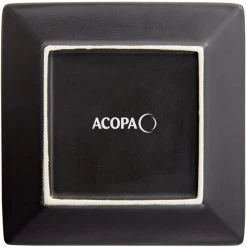 Acopa 6" Matte Black Square Stoneware Plate - 36/Case -Acopa Sales 2168848