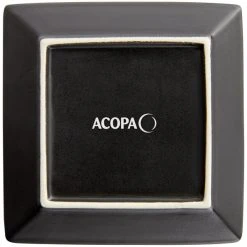 Acopa 4" Matte Black Square Stoneware Plate - 72/Case -Acopa Sales 2168856