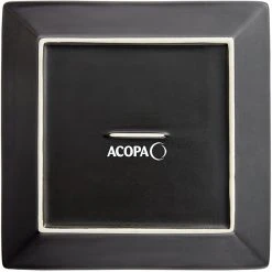 Acopa 9 1/4" Matte Black Square Stoneware Plate - 12/Case -Acopa Sales 2169009