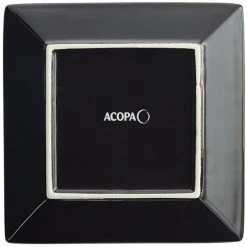 Acopa 6" Glossy Black Square Stoneware Plate - 6/Pack 8 Acopa 6" Glossy Black Square Stoneware Plate - 6/Pack -Acopa Sales 2169043