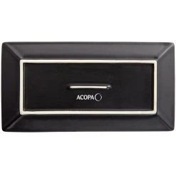 Acopa 8 1/2" X 4 1/2" Matte Black Rectangular Stoneware Platter - 6/Pack 7 Acopa 8 1/2" X 4 1/2" Matte Black Rectangular Stoneware Platter - 6/Pack -Acopa Sales 2174120