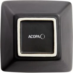 Acopa 18 Oz. Matte Black Square Stoneware Bowl - 6/Pack -Acopa Sales 2175915