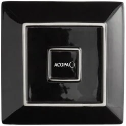 Acopa 8" Glossy Black Square Stoneware Plate - 4/Pack 8 Acopa 8" Glossy Black Square Stoneware Plate - 4/Pack -Acopa Sales 2177896