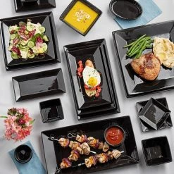 Acopa 14 1/2" X 8 1/4" Glossy Black Rectangular Stoneware Platter - 12/Case 7 Acopa 14 1/2" X 8 1/4" Glossy Black Rectangular Stoneware Platter - 12/Case -Acopa Sales 2179944