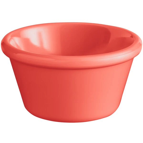 Acopa Foundations 4 Oz. Orange Smooth Melamine Ramekin - 12/Case 2 Acopa Foundations 4 Oz. Orange Smooth Melamine Ramekin - 12/Case - Image 2
