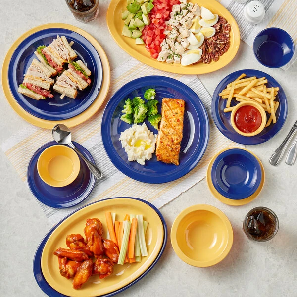 Acopa Foundations 2 Oz. Yellow Smooth Melamine Ramekin - 12/Case 3 Acopa Foundations 2 Oz. Yellow Smooth Melamine Ramekin - 12/Case - Image 3