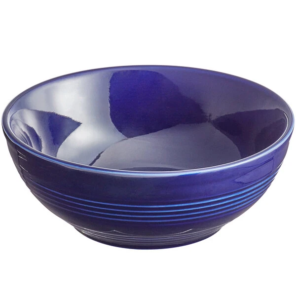 Acopa Capri 13 Oz. Deep Sea Cobalt Stoneware Nappie Bowl - 12/Pack 2 Acopa Capri 13 Oz. Deep Sea Cobalt Stoneware Nappie Bowl - 12/Pack - Image 2