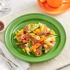 Acopa Capri 10" Palm Green Stoneware Plate - 12/Case