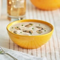 Acopa Capri 13 Oz. Mango Orange Stoneware Nappie Bowl - 24/Case