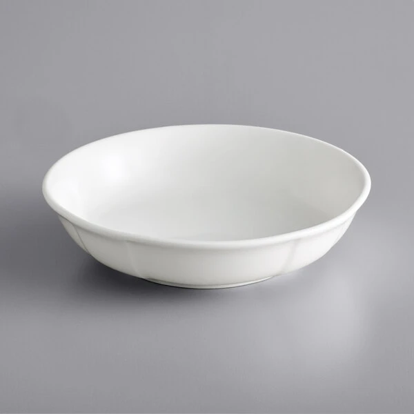 Sample - Acopa Condesa 5.5 Oz. Pearl White Scalloped Porcelain Fruit Dish 2 Sample - Acopa Condesa 5.5 Oz. Pearl White Scalloped Porcelain Fruit Dish - Image 2