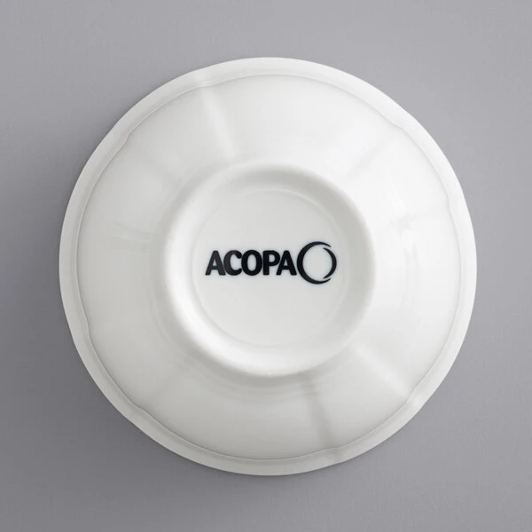 Sample - Acopa Condesa 8 Oz. Pearl White Scalloped Porcelain Bouillon Cup 3 Sample - Acopa Condesa 8 Oz. Pearl White Scalloped Porcelain Bouillon Cup - Image 3